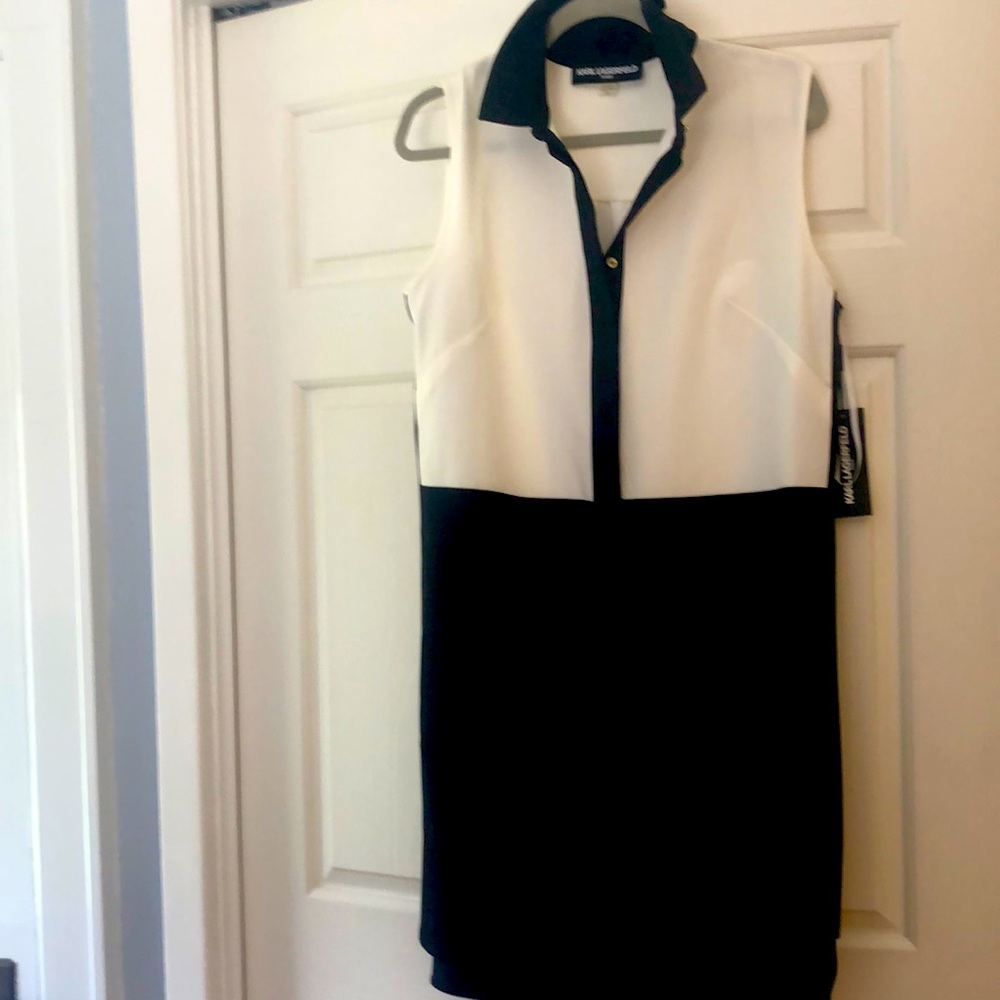 NWT Black and white color block dress